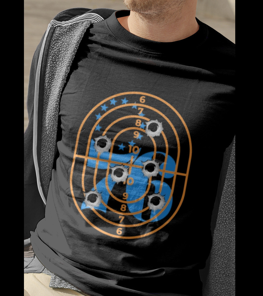 Who Shot Ya Philly Bulls Eye Target Stars T-Shirt