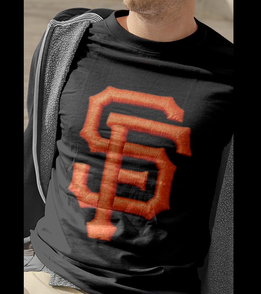 Alex Smith SF Giants Hat Orange Monogram T-Shirt