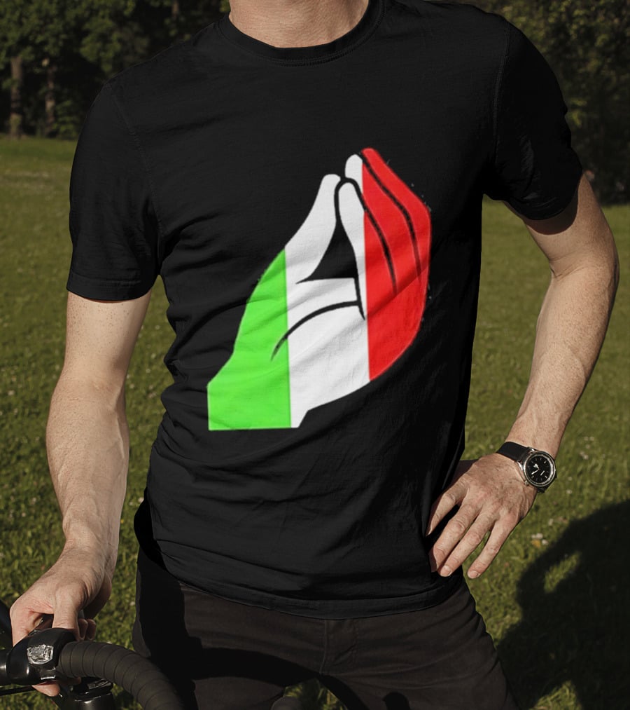 Italian Hand Gesture Ma Che Vuoi Green White Red T-Shirt