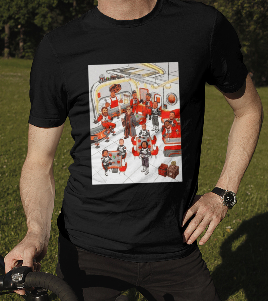 Cincinnati Bengals Star Wars Parody In Retro Diner Scene T-Shirt