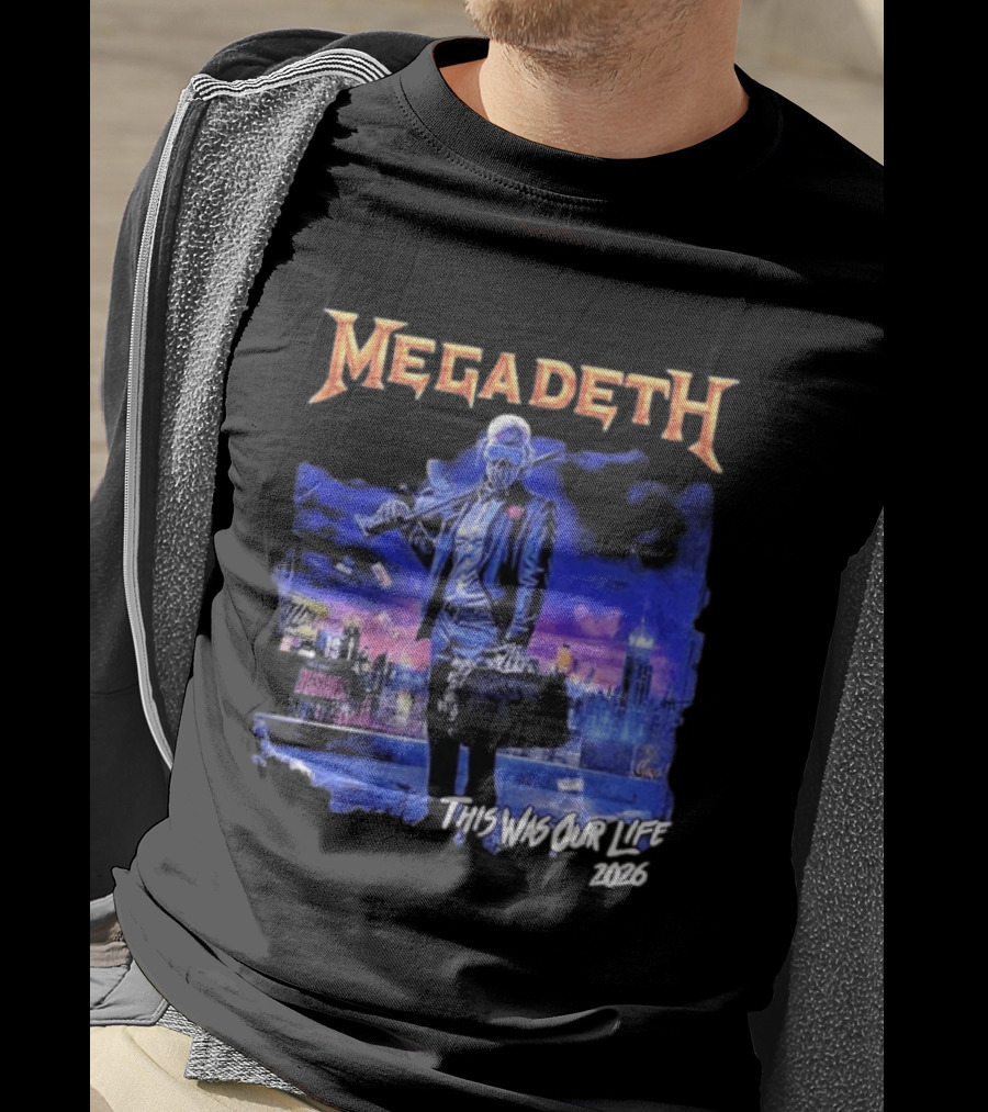 Megadeth This Was Our Life 2026 Latin America Tour Gangster Vic Metal Concert T-Shirt