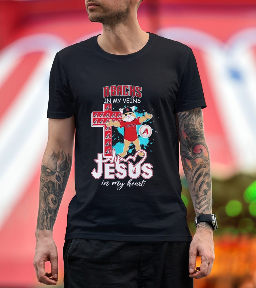 D Backs In My Veins Jesus In My Heart With Cross T-Shirt