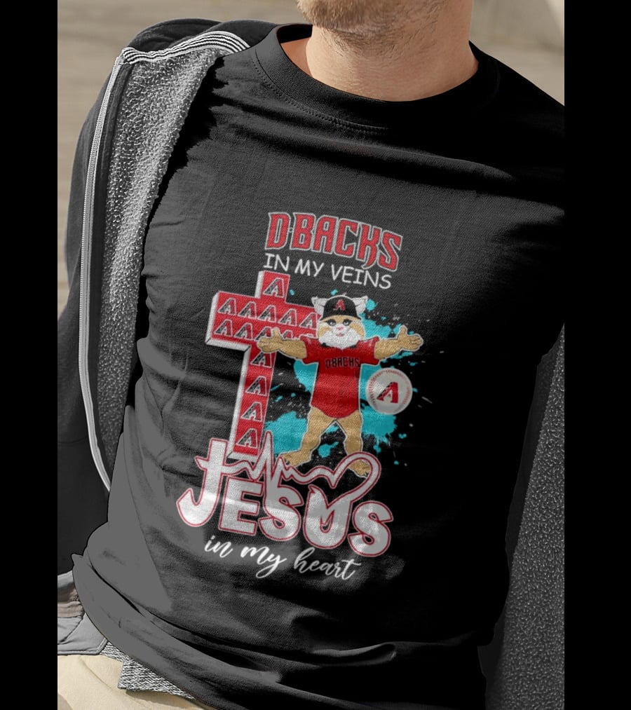 D Backs In My Veins Jesus In My Heart With Cross T-Shirt