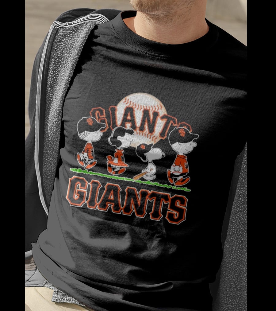 San Francisco Giants Peanuts Characters Abbey Road Baseball 2026 T-Shirt