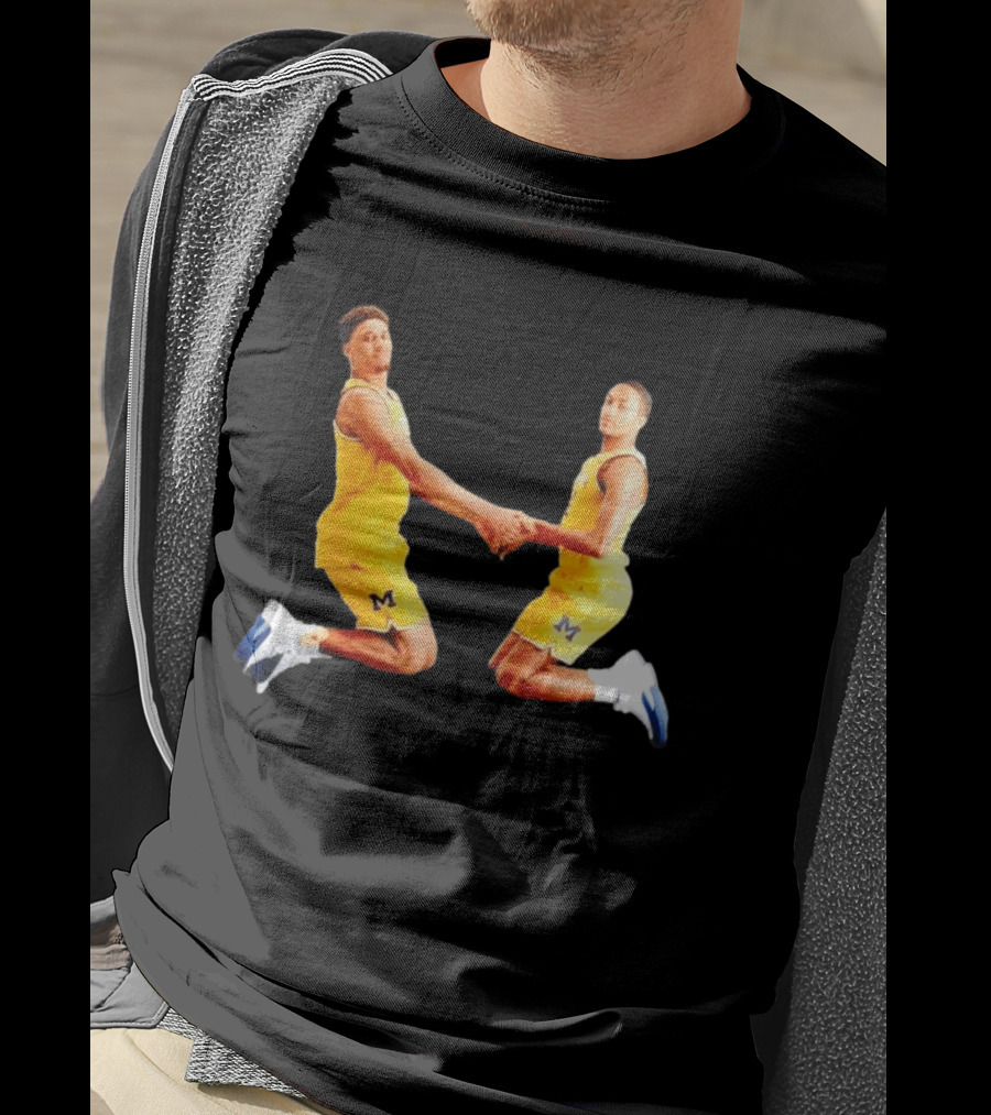 Yaxel Lendeborg Nimari Burnett Michigan Basketball Jump Mount Clumsy T-Shirt