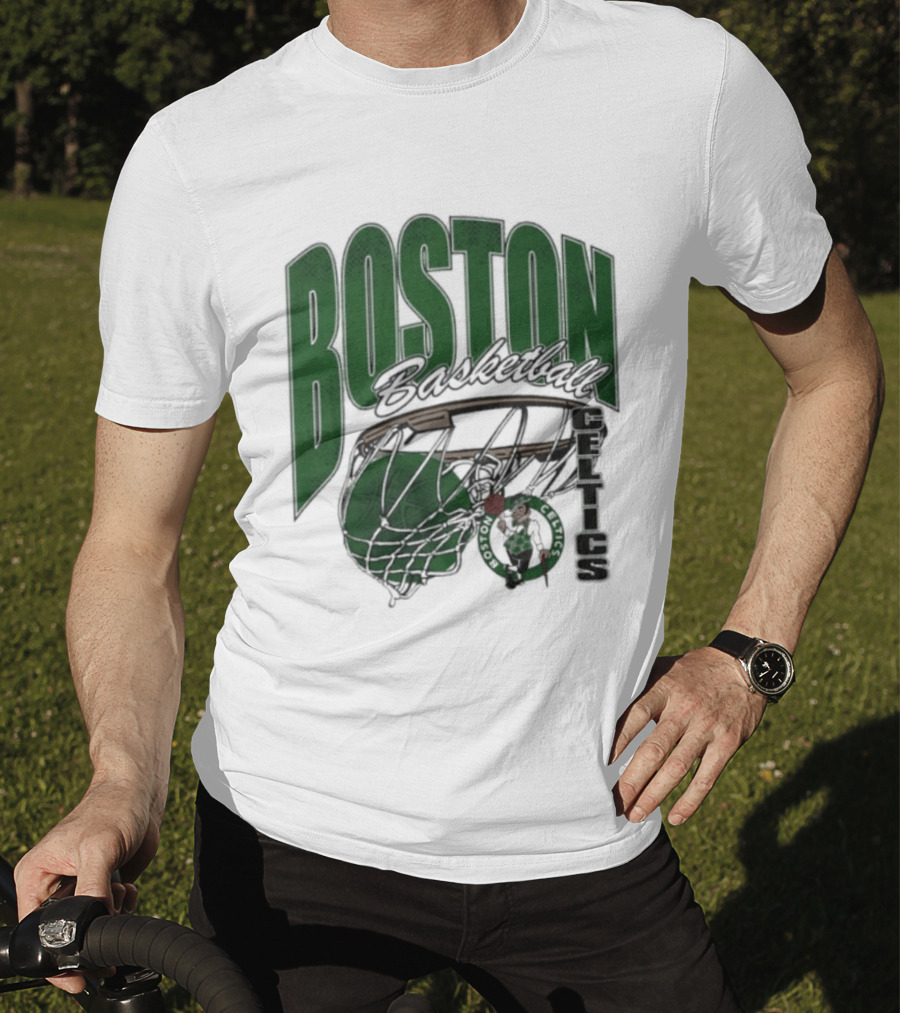 Boston Celtics Basketball 2026 Script Swish T-Shirt