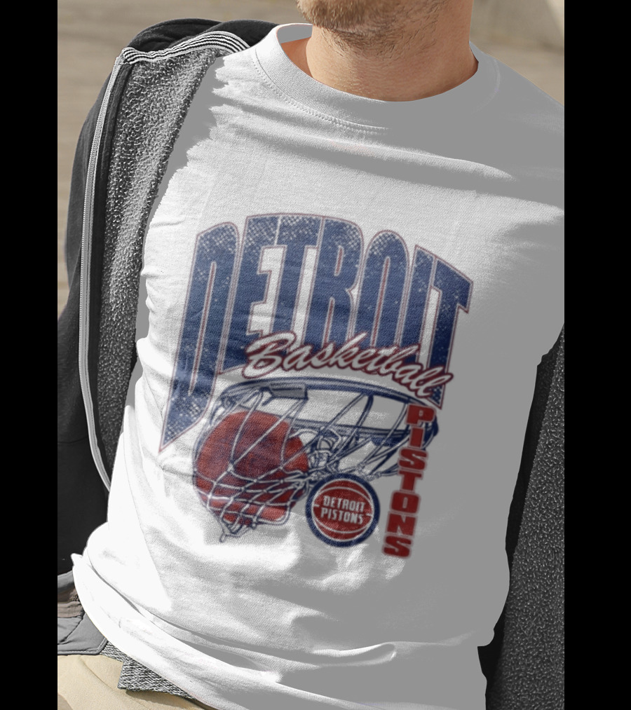 Detroit Pistons Basketball 2026 Script Swish T-Shirt