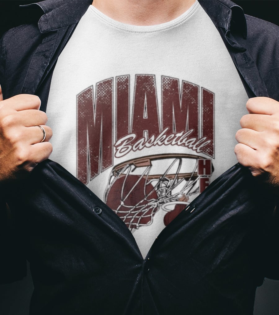 Miami Basketball Swish 2026 Hoop Dunk T-Shirt