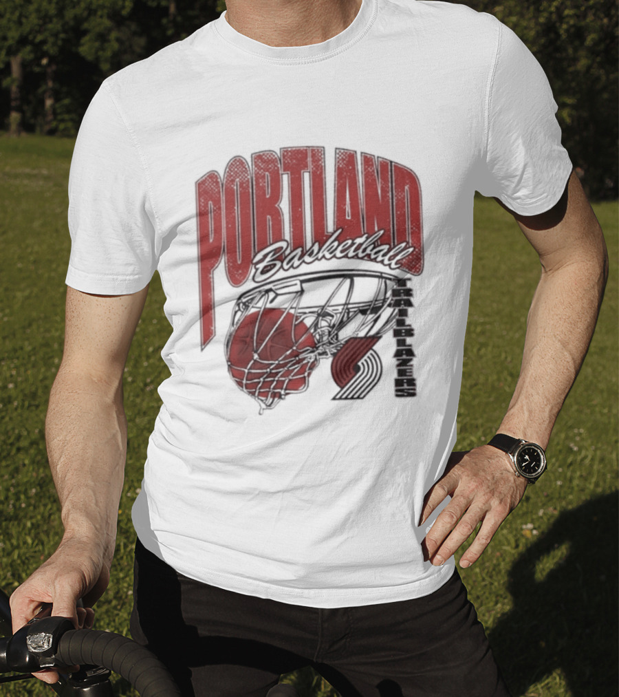 Portland Trail Blazers Script Swish 2026 Basketball T-Shirt