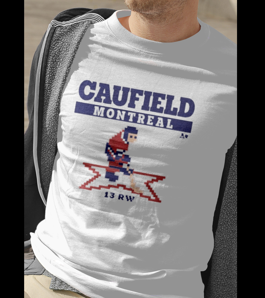 Caufield Montreal 13 RW Hockey Player Pixel T-Shirt