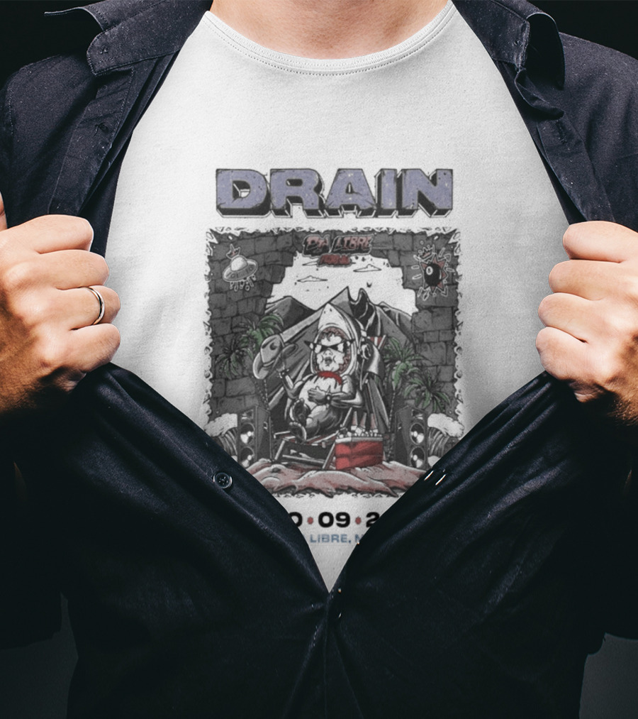 Drain Dia Libre Festival Monterrey Mexico Mayo 9 2026 T-Shirt