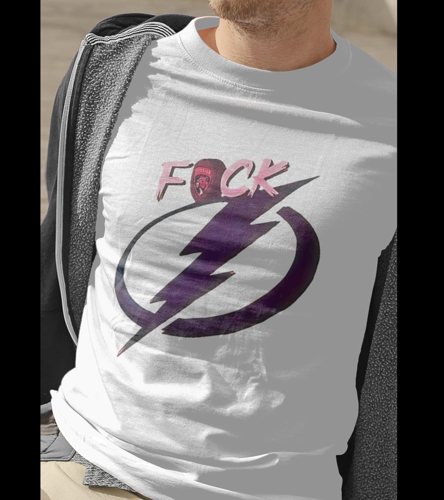 F Panthers Rivalry With Tampa Bay Lightning Lightning Bolt T-Shirt