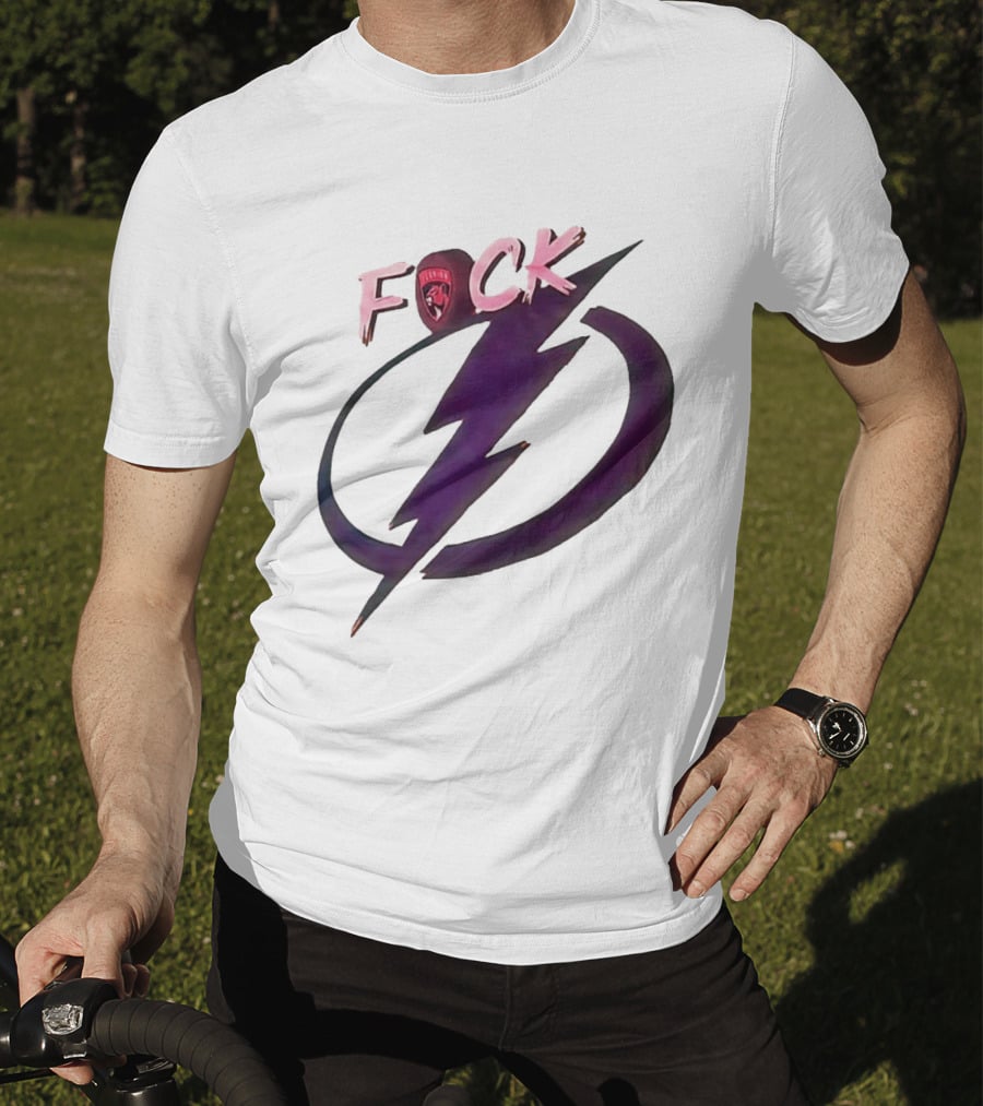F Panthers Rivalry With Tampa Bay Lightning Lightning Bolt T-Shirt