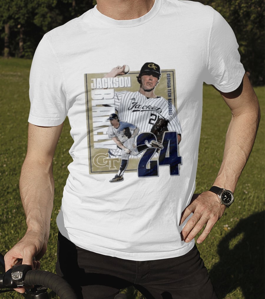 Jackson Blakely Georgia Tech Baseball GT 24 Player Student Athlete T-Shirt