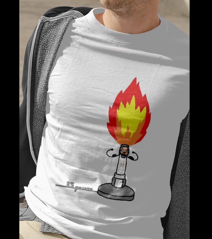New York Knicks Jalen Brunson 35 Points It's Lit Flame T-Shirt