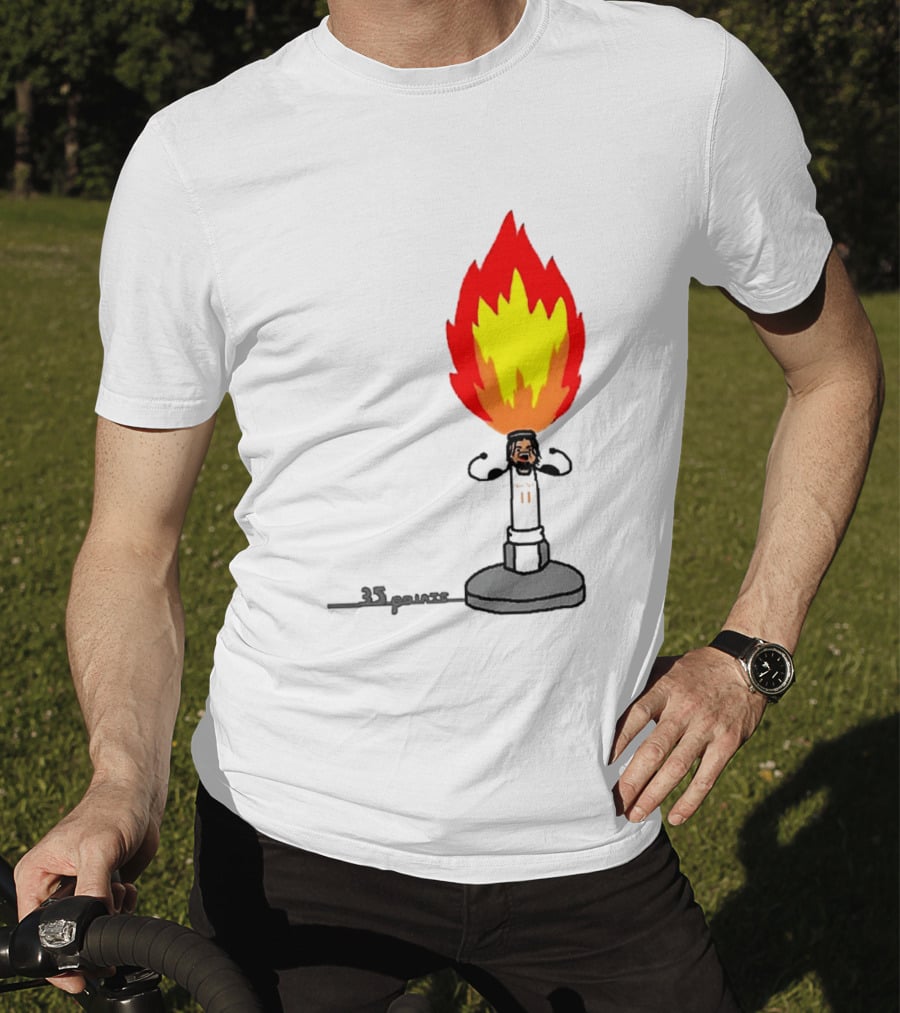 New York Knicks Jalen Brunson 35 Points It's Lit Flame T-Shirt