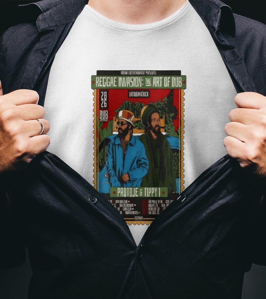 Reggae Invasion The Art Of Dub Protoje Tippy I 2026 Latin America Tour T-Shirt