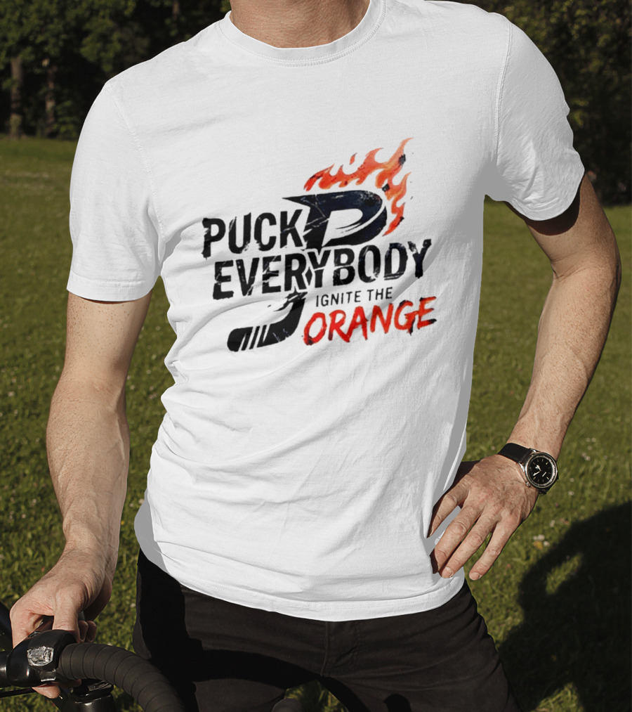 Puck Everybody Ignite The Orange P Fire T-Shirt