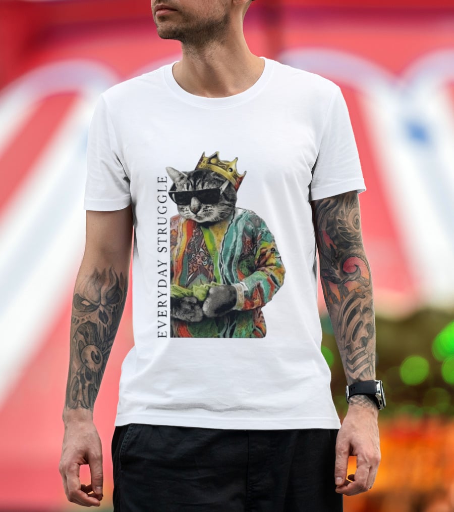Scottie Barnes Everyday Struggle Cat In Colorful Crowned Outfit T-Shirt