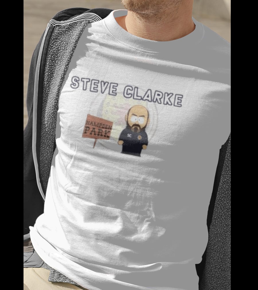 Steve Clarke Hampden Park Cartoon T-Shirt