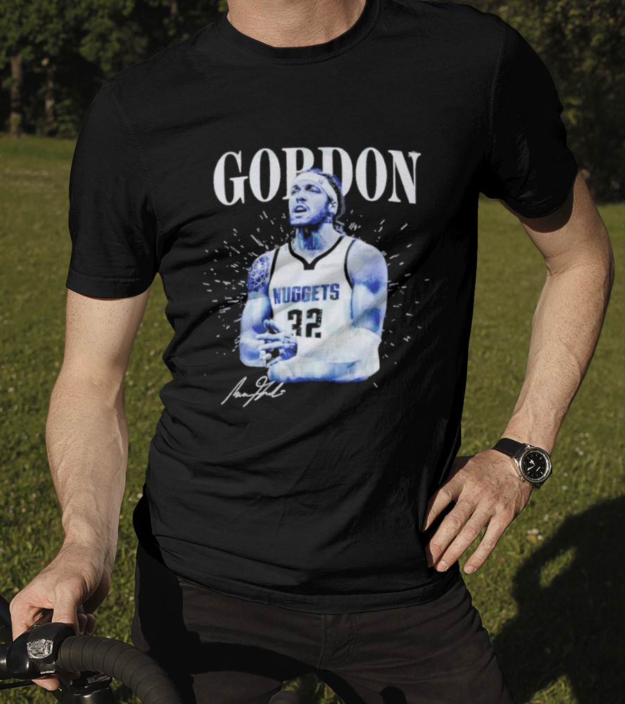 Gordon Aaron Denver Nuggets Basketball Player 50 Signature T-Shirt