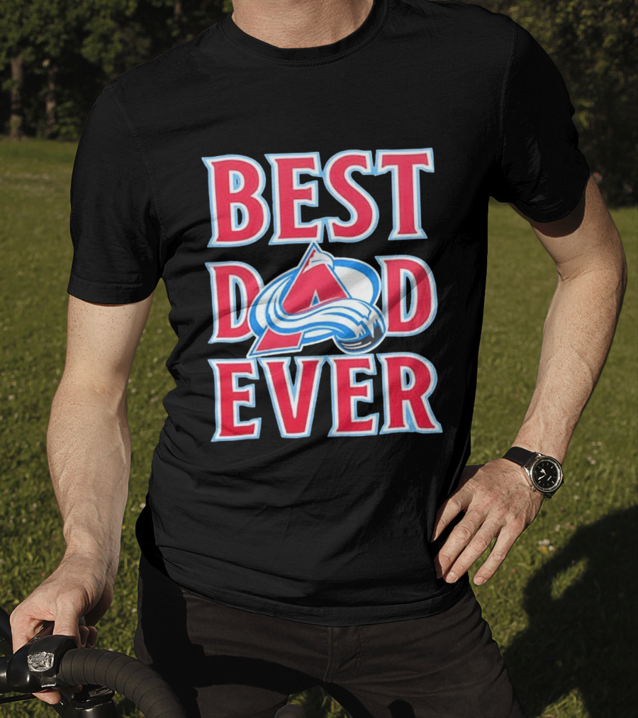 Best Dad Ever Colorado Avalanche Ice Hockey T-Shirt
