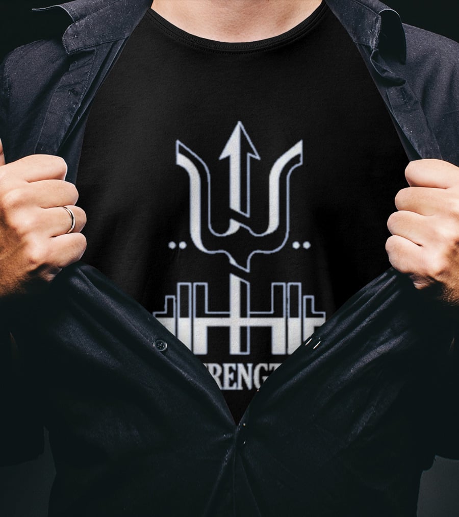 Bryan Woo Strength Arrow And Barbell Motivational T-Shirt