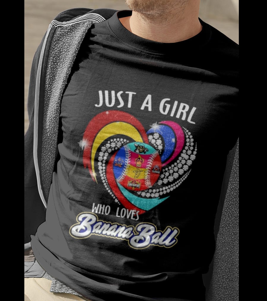 Just A Girl Who Loves Banana Ball Sports Fan T-Shirt