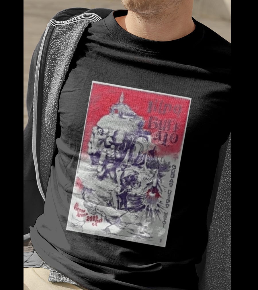 King Buffalo Vienna Arena May 4 2026 Concert Art Featuring Surreal Imagery And Space T-Shirt