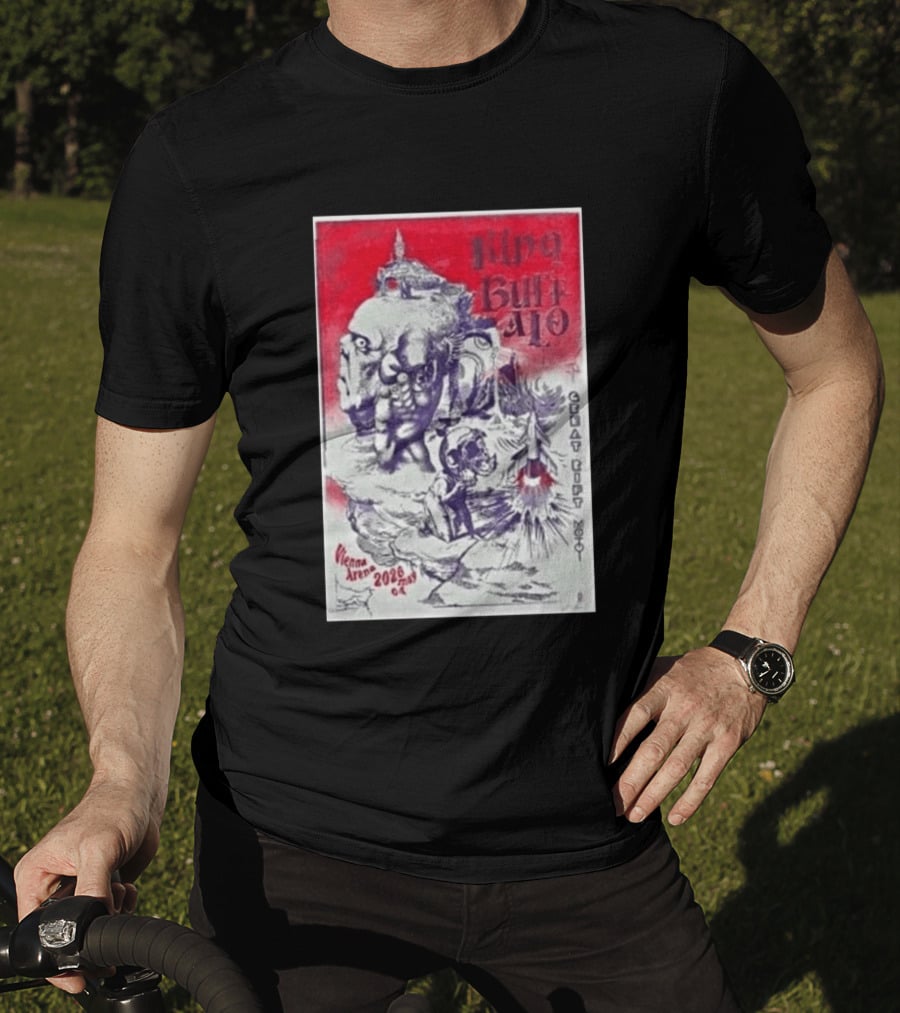 King Buffalo Vienna Arena May 4 2026 Concert Art Featuring Surreal Imagery And Space T-Shirt