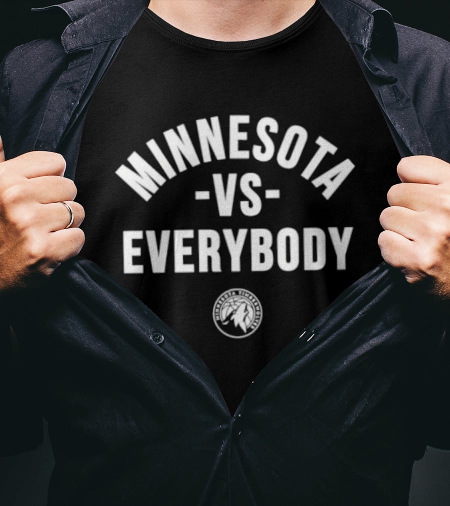 Minnesota Timberwolves Vs Everybody Retro Style Basketball Team Spirit T-Shirt