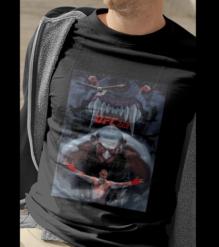 UFC 328 The Hunt Is On By Ognjen Sporin Fighter And Beast T-Shirt