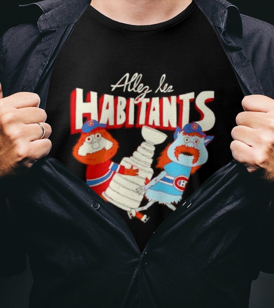 Allez Les Habitants Montreal Canadiens Trophy Celebration T-Shirt