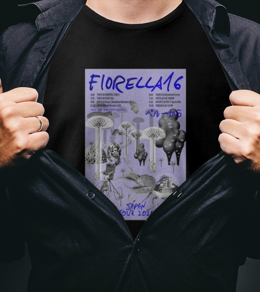 FIORELLA 16 Japan Tour 2026 Tokyo Osaka Kyoto Nagoya Sendai Shizuoka Psychedelic T-Shirt