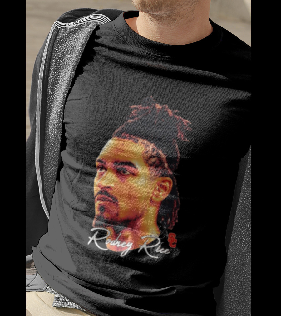 Rodney Rice USC Trojans NCAA Men's Basketball Game Face T-Shirt