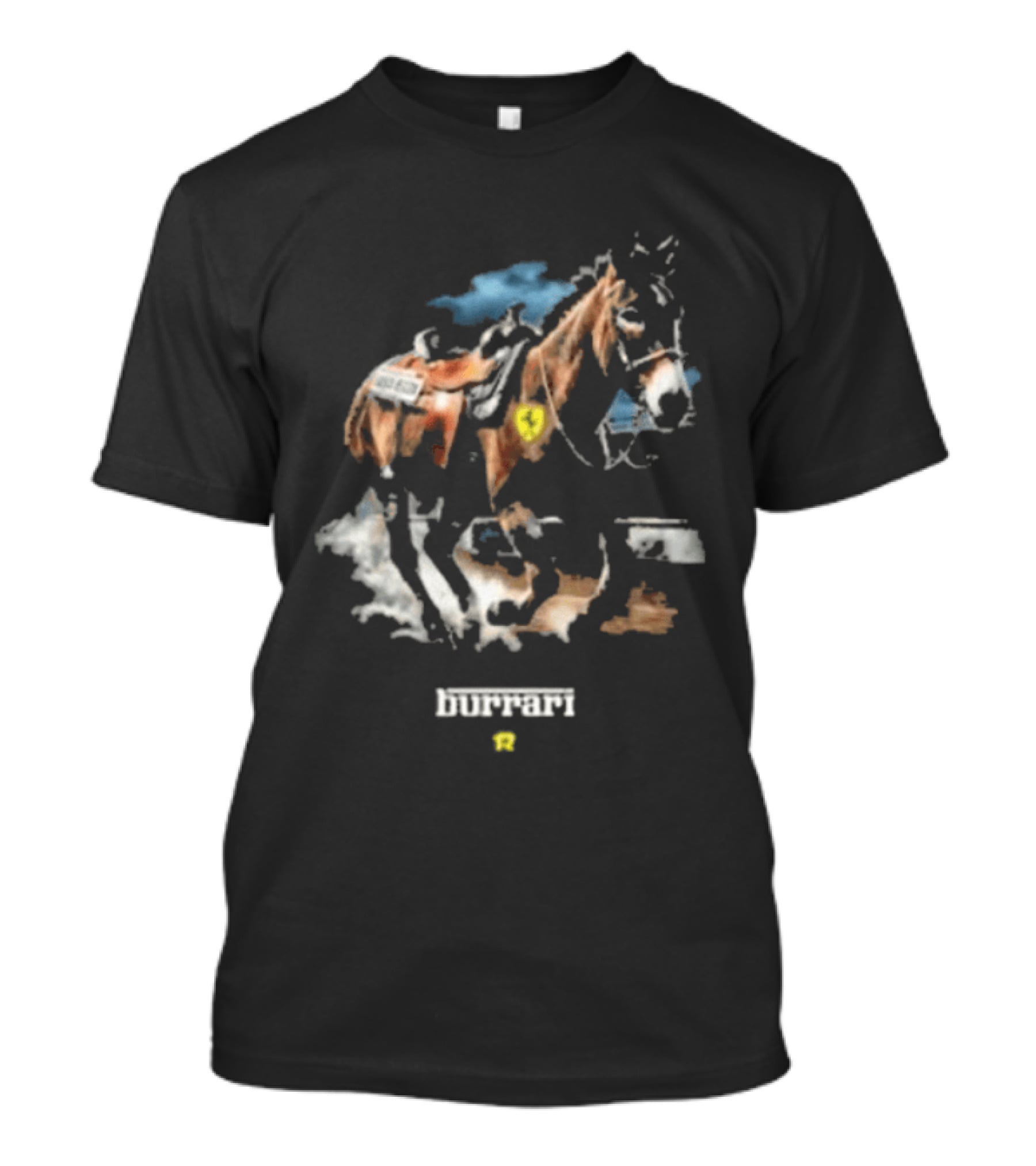 Fuerza Regida Burrari Western Horse Art With Heart T-Shirt