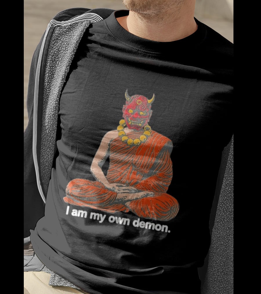 I Am My Own Demon Buddhist Mask Meditation T-Shirt