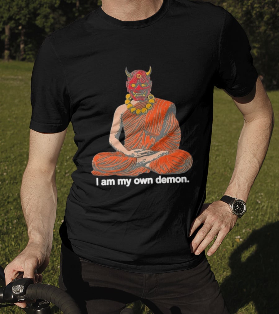 I Am My Own Demon Buddhist Mask Meditation T-Shirt
