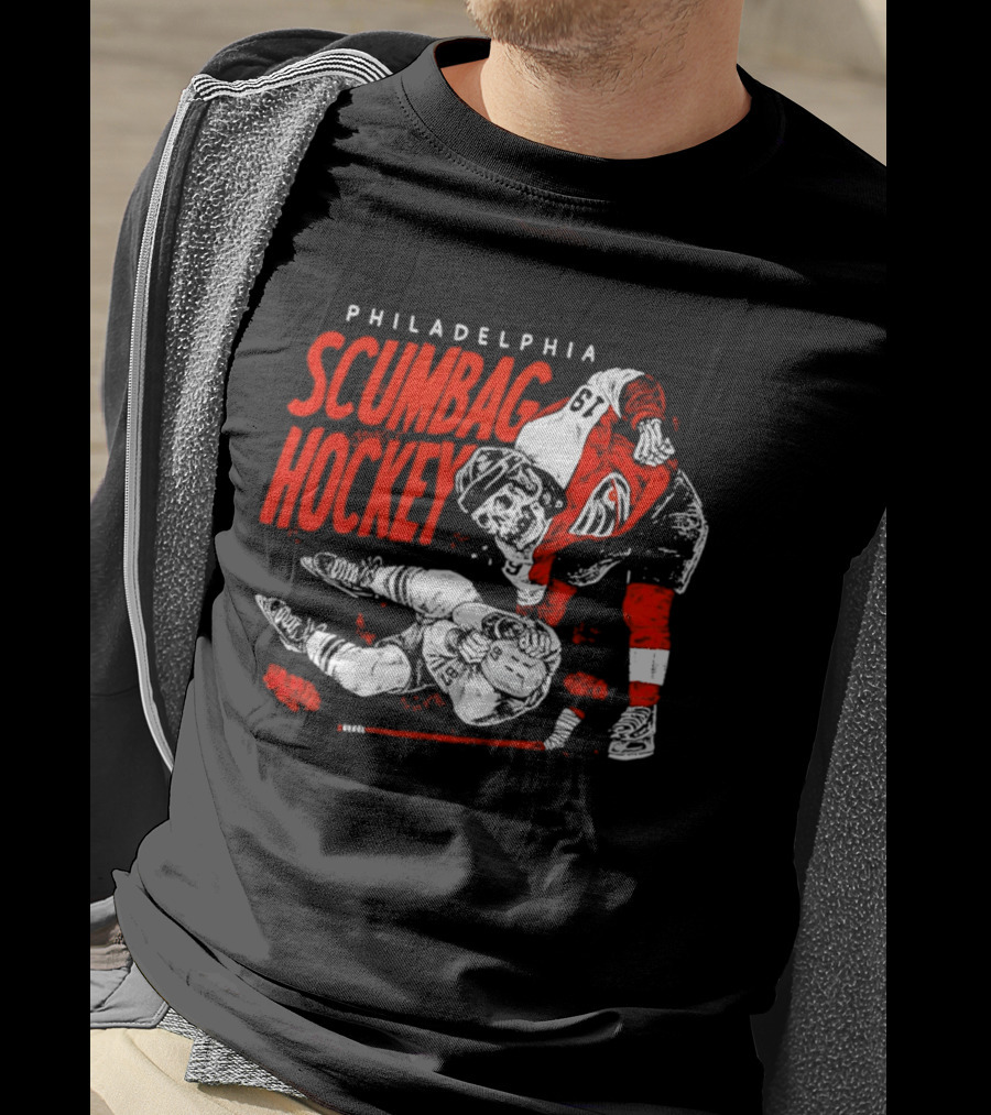 Philadelphia Scumbag Hockey Skeleton Garnet Hathaway NHL 2026 T-Shirt
