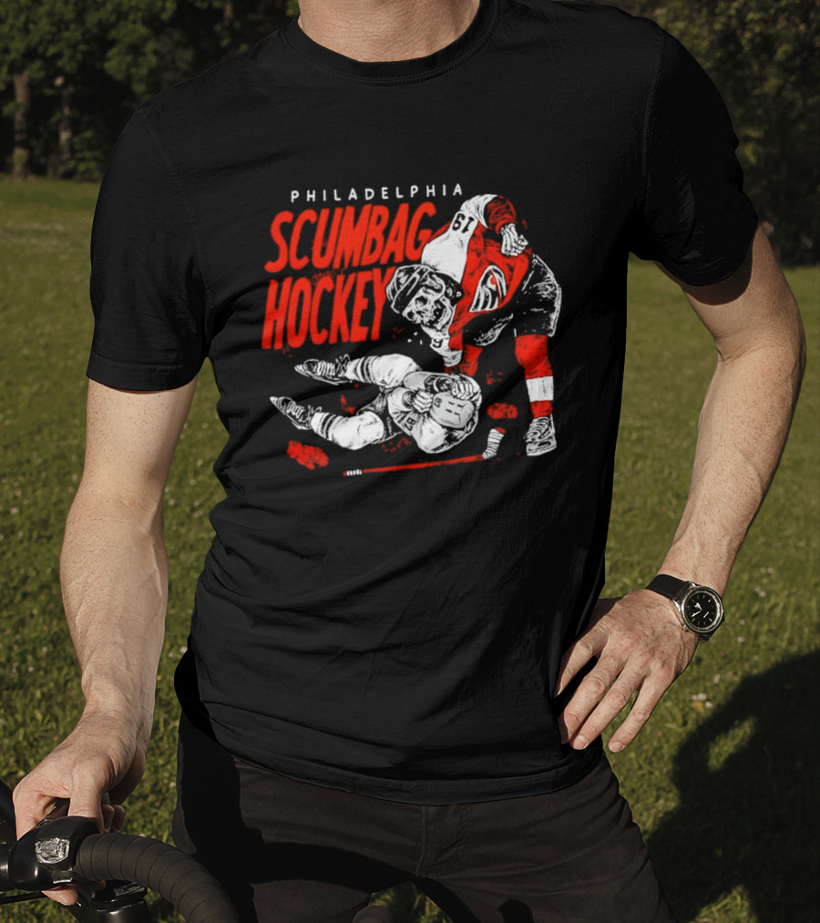 Philadelphia Scumbag Hockey Skeleton Garnet Hathaway NHL 2026 T-Shirt