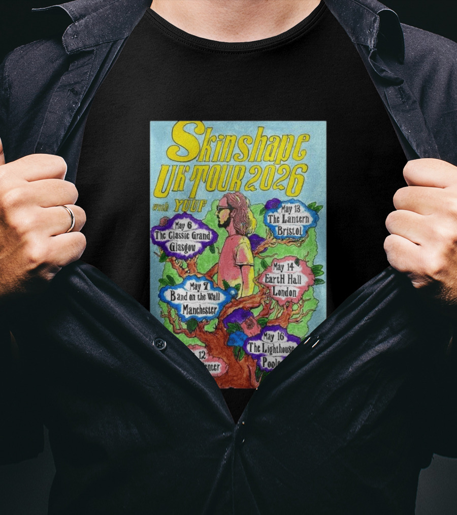 Skinshape UK Tour 2026 Glasgow Manchester Norwich Bristol London Poole With Yuuf T-Shirt
