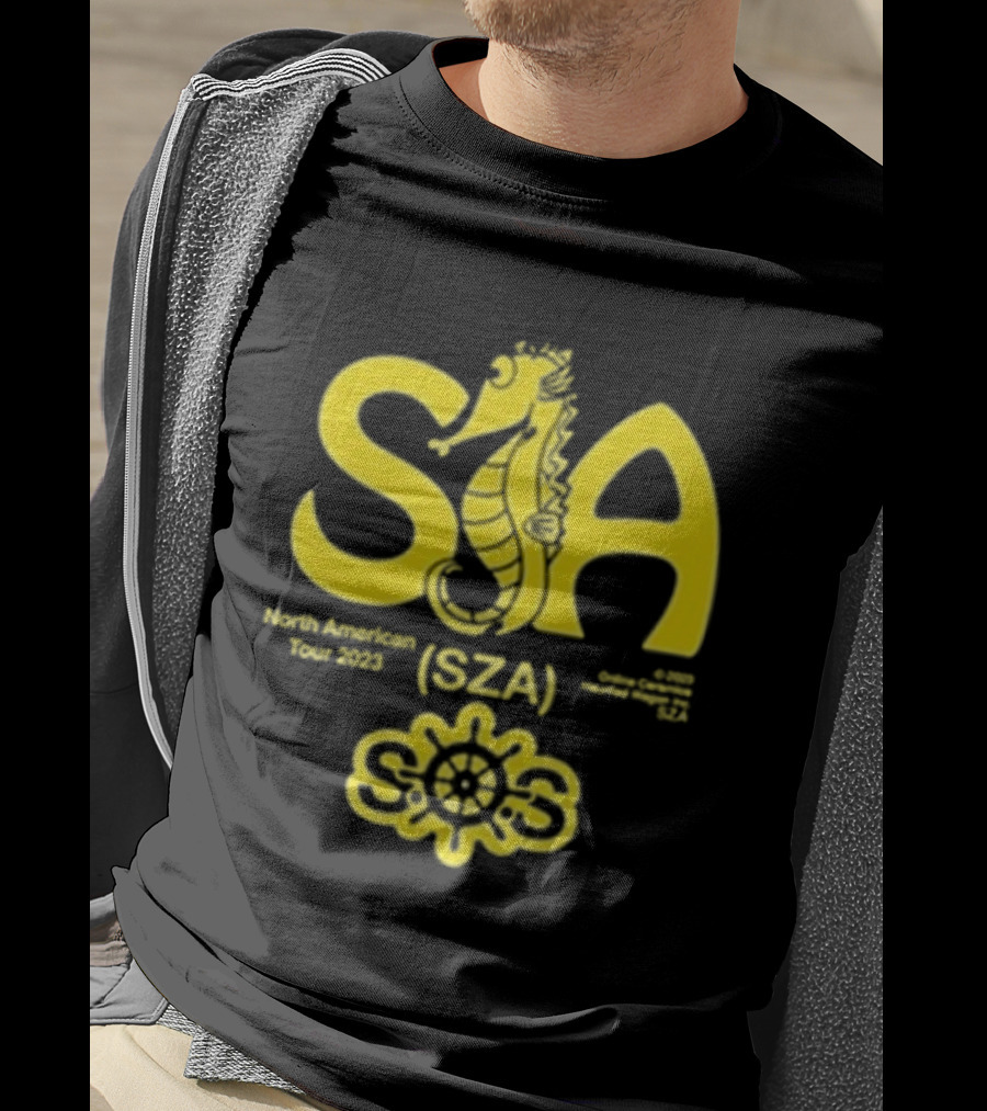 Sza Seahouse North American Tour 2023 Seahorse Sos T-Shirt