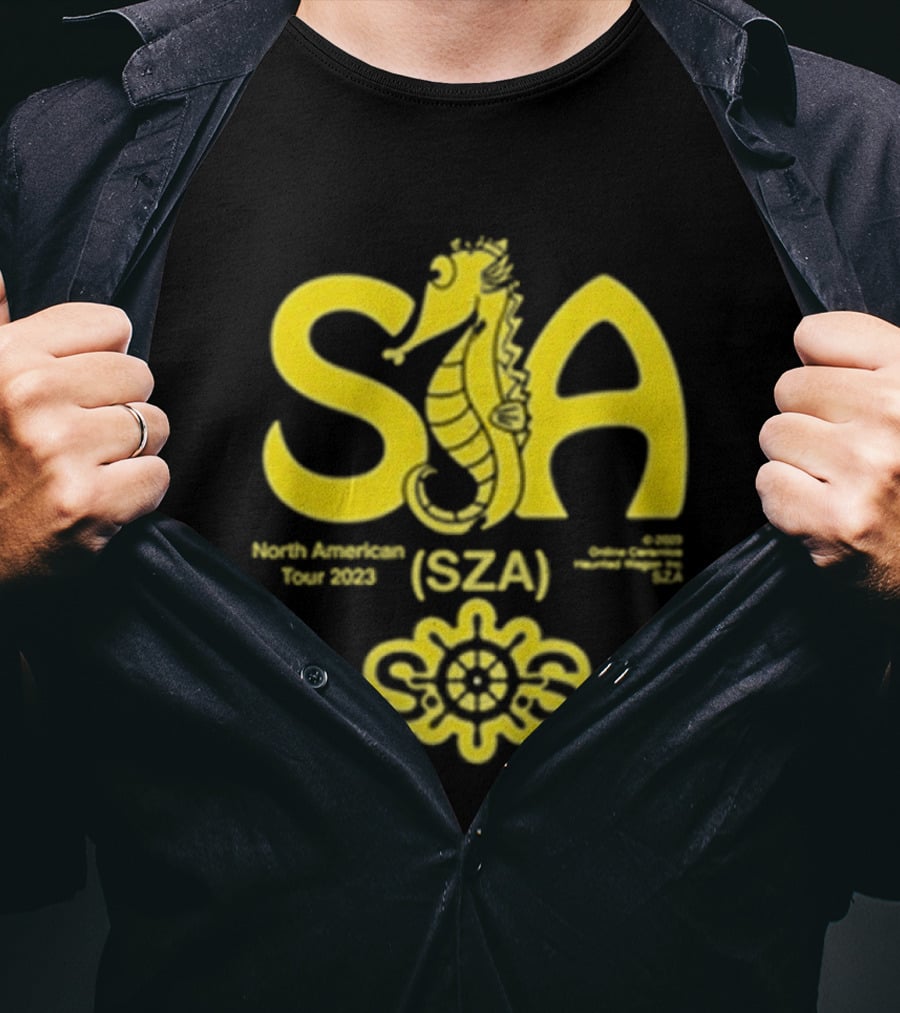 Sza Seahouse North American Tour 2023 Seahorse Sos T-Shirt