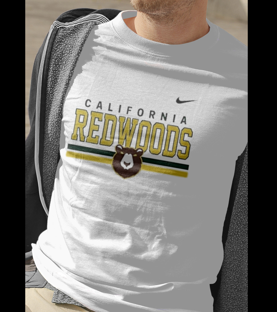 California Redwoods Lacrosse Stripe Nike Bear T-Shirt