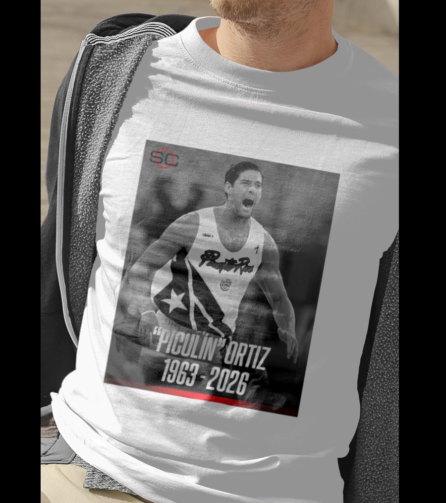 Piculín Ortiz Puerto Rico Basketball Legend 1963 2026 T-Shirt