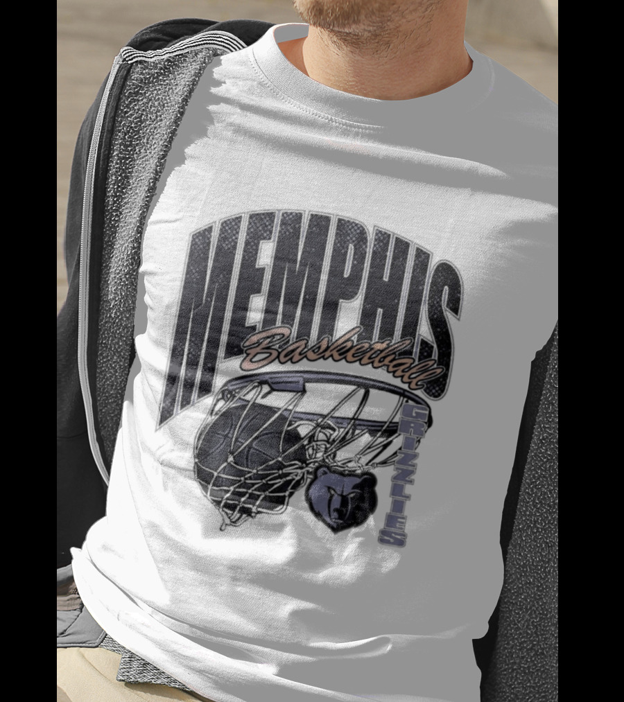 Memphis Basketball Swish With Bear And Hoop T-Shirt