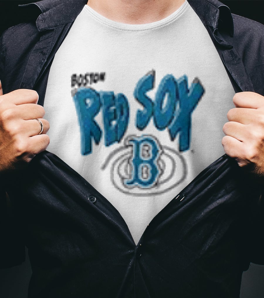 Boston Red Sox Psychedelic B Logo Swirl T-Shirt
