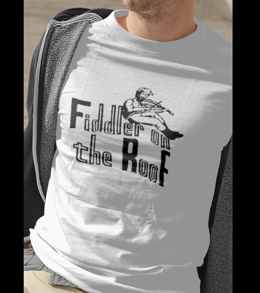 Fiddler On The Roof Violinist Silhouette Black T-Shirt