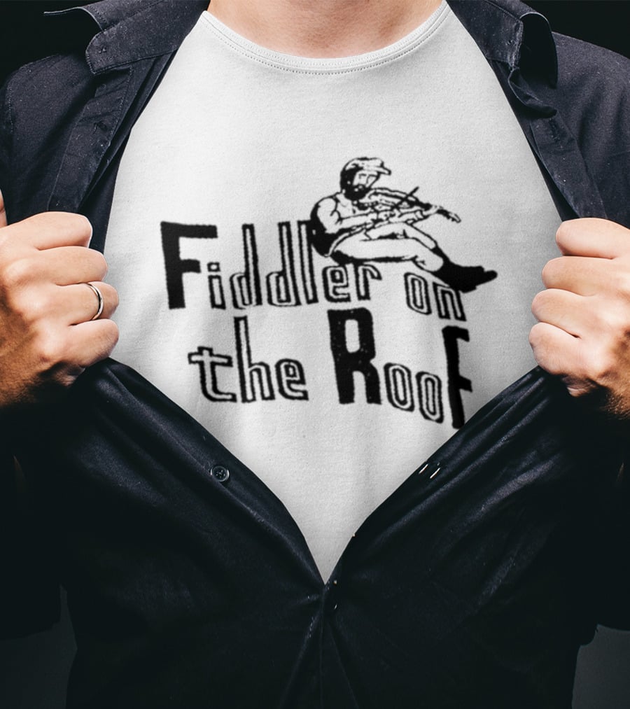 Fiddler On The Roof Violinist Silhouette Black T-Shirt
