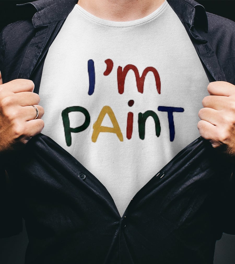 I'm Paint And I Love To Finger Paint Matching Couple Colorful T-Shirt